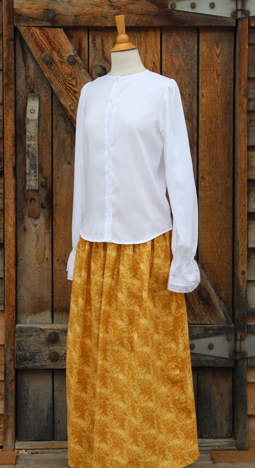 Pioneer white blouse for trek and costumes