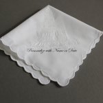Women's Personalized Scalloped Temple Hankie