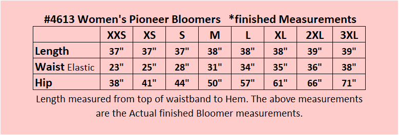 Pioneer Bloomers