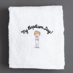 Boys Baptism Towel-Blonde
