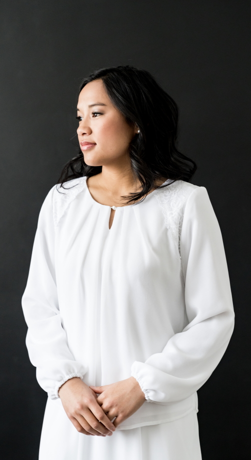 Helena top and skirt set LDS temple dress