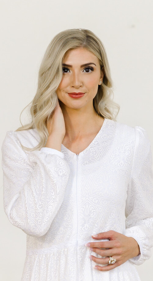 Galilee Mormon LDS Temple dress with pockets 3xl size white