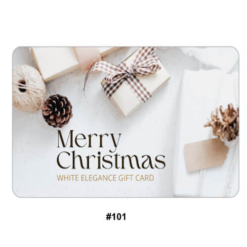 White Elegance Gift Cards – The perfect gift for any occasion, available in holiday and special occasion designs.