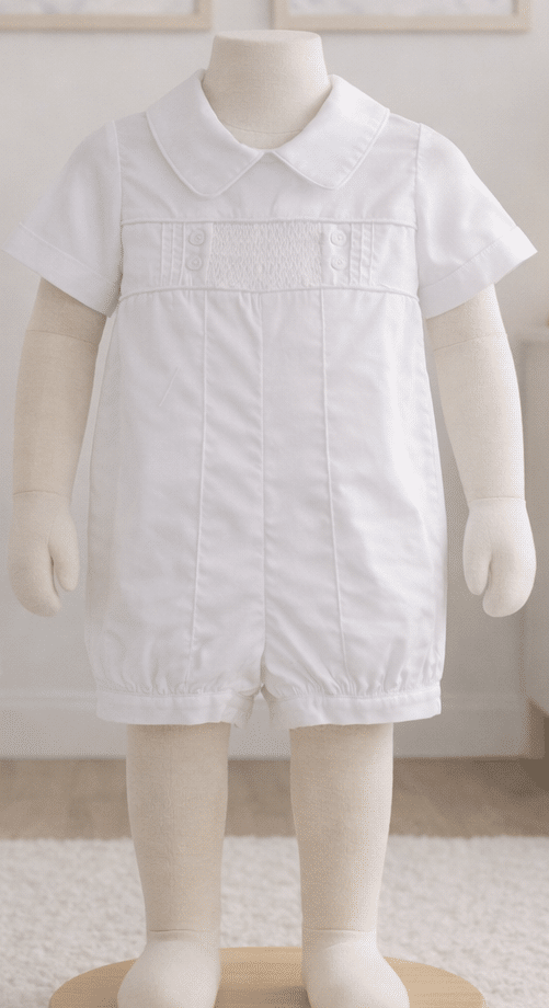Cotton Smocked Romper