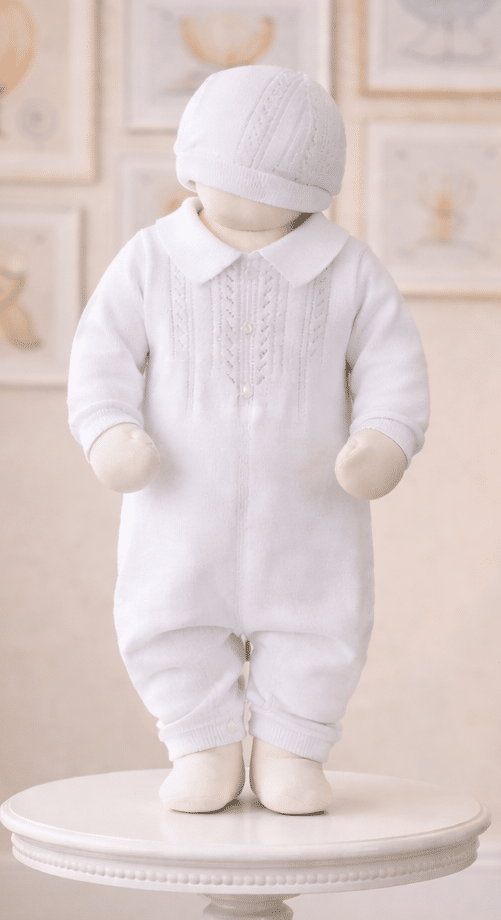 Knit Romper with Hat