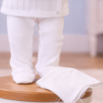 Pointelle Wrap Jacket Set with Hat